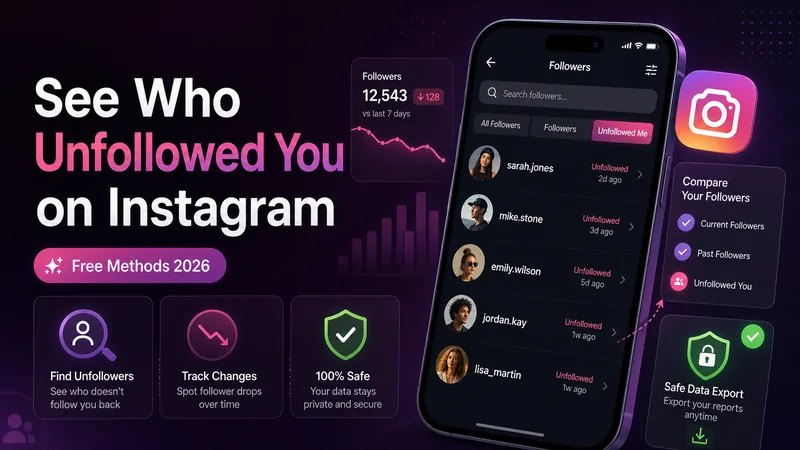 Instagram followers list and follower comparison illustration