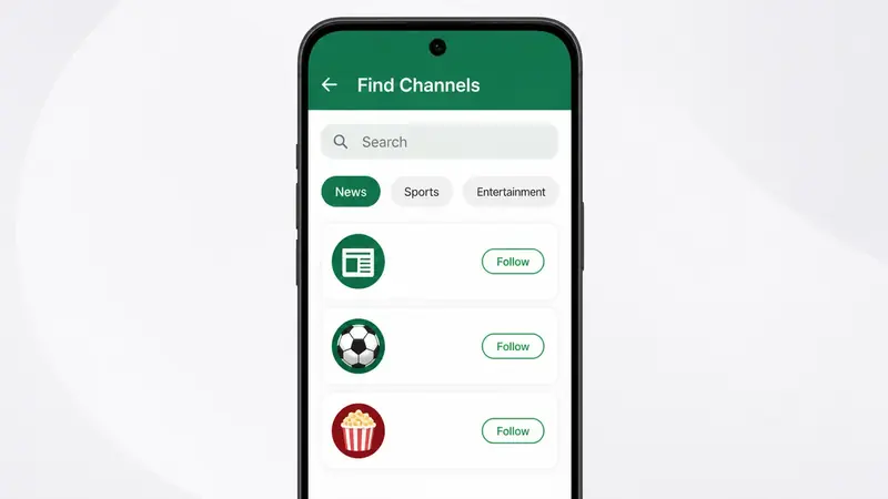 Browsing the WhatsApp Channels directory by category