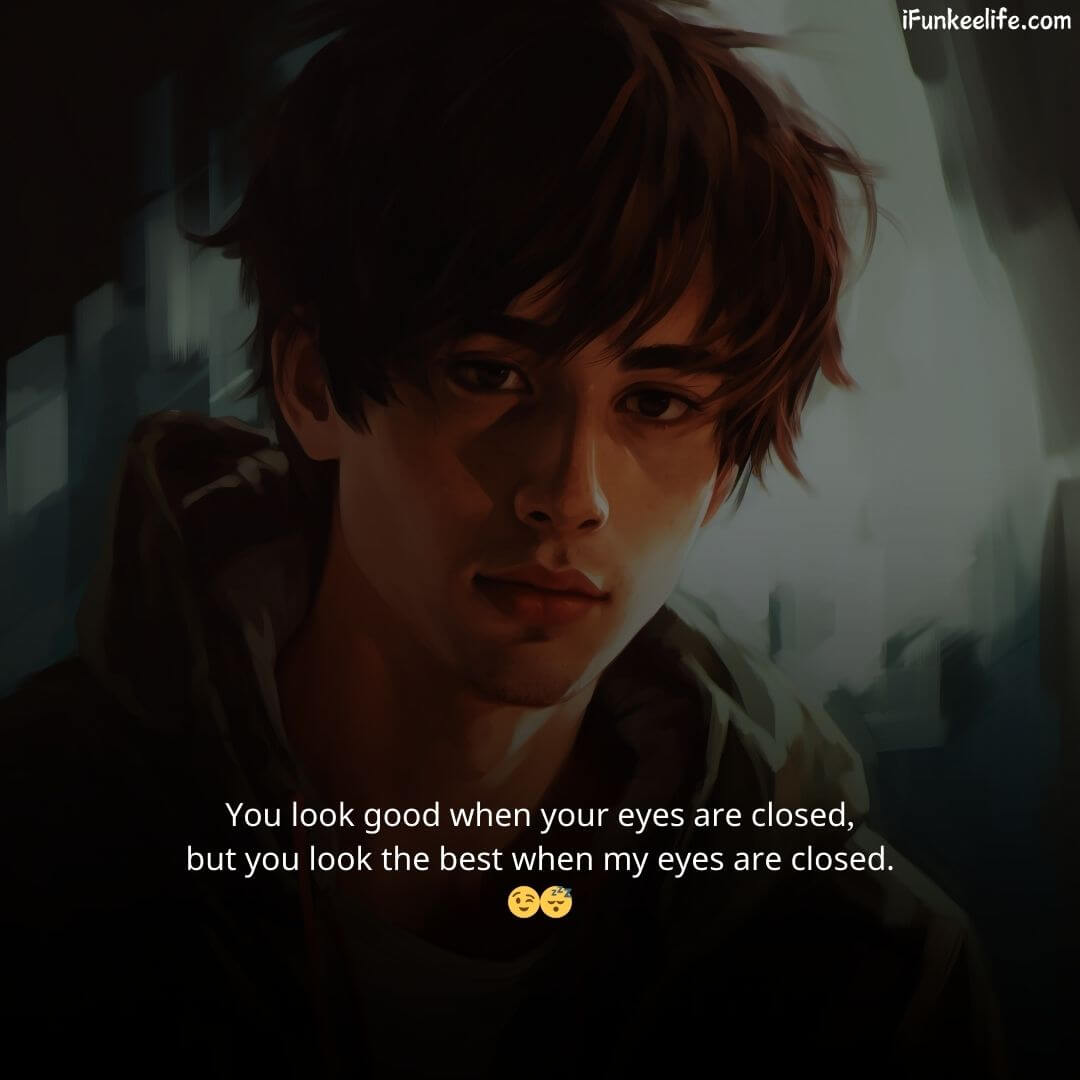 2026 Attitude Status DP in English for boys featuring a moody artistic portrait