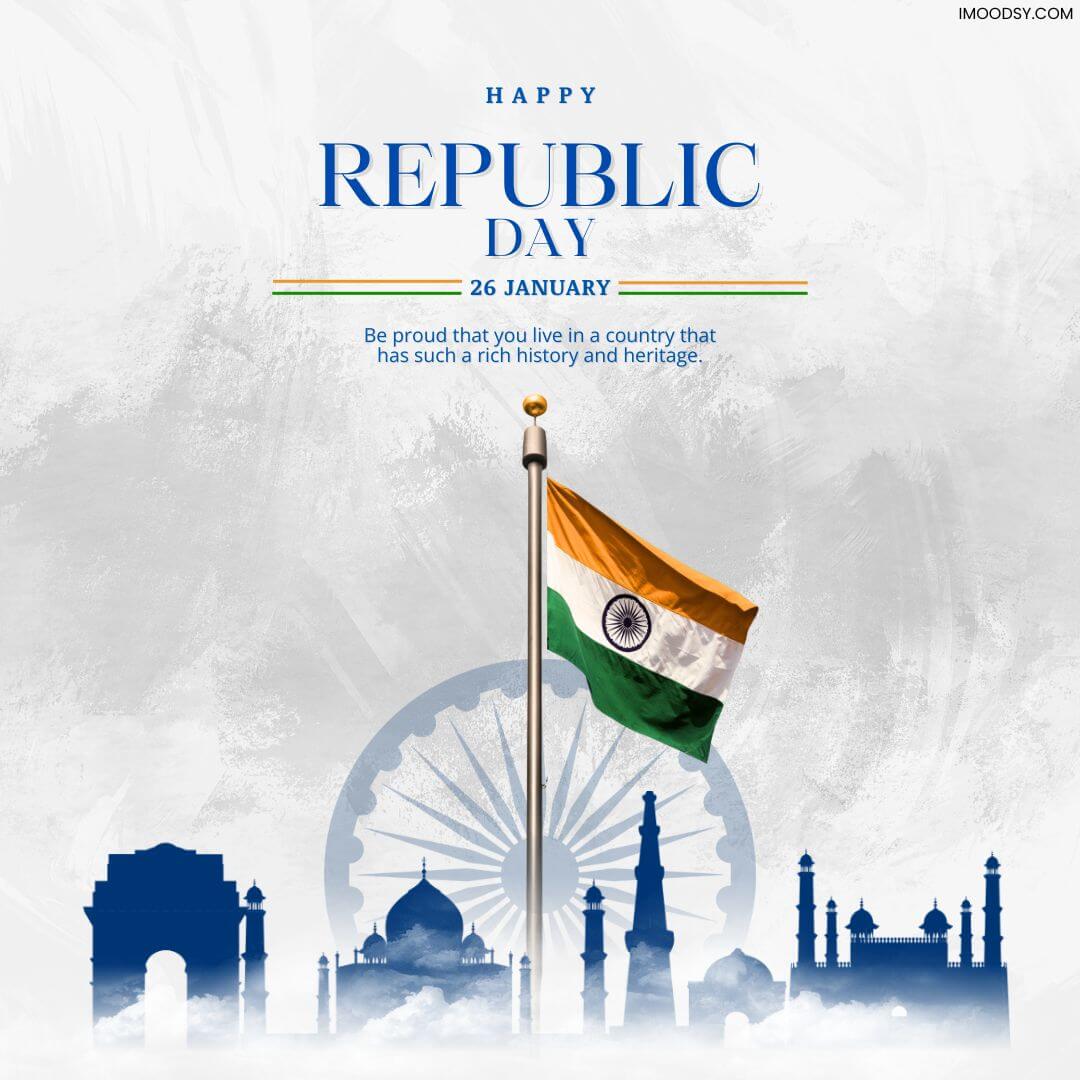 100+ Happy Republic Day Quotes 6 Futuristic Indian city skyline with flag representing modern Republic Day 2026 quotes