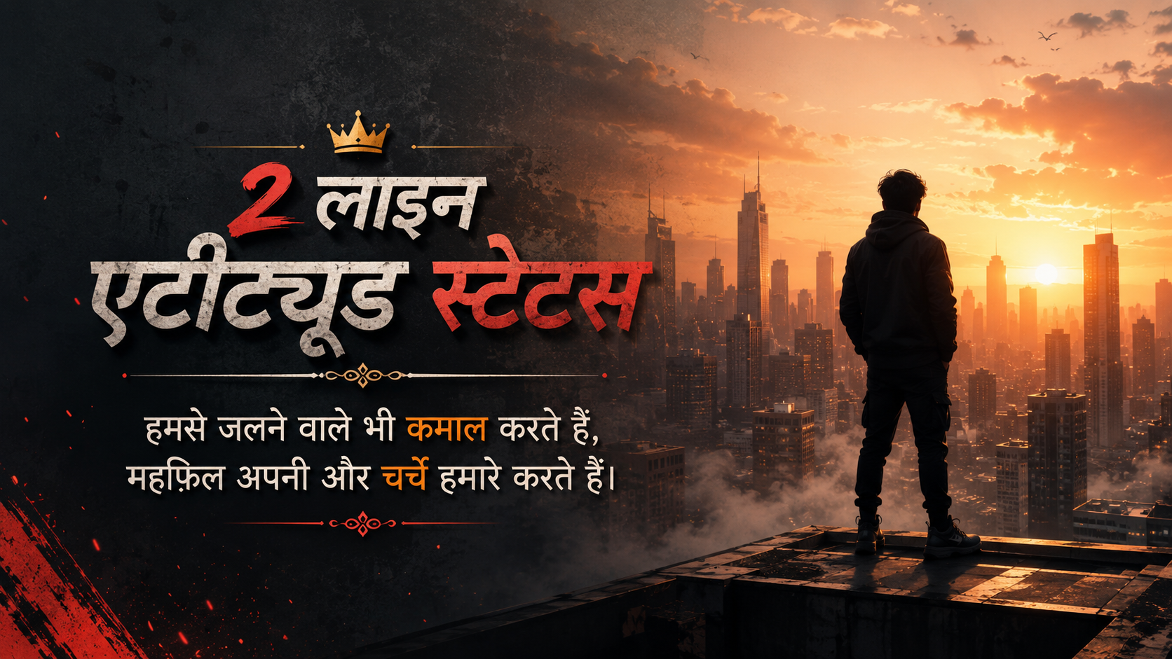 2 line attitude status in hindi featured